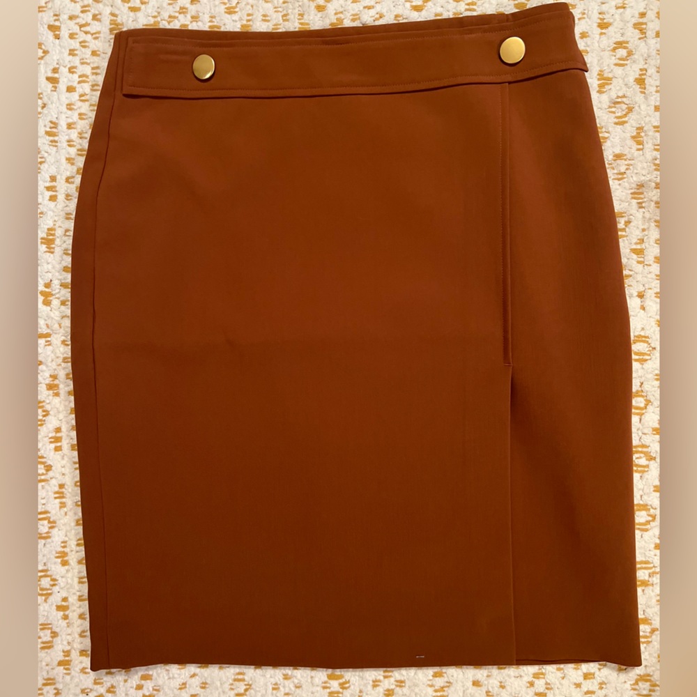Ann Taylor Factory Pencil Skirt with brass buttons